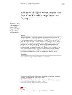 Activation Energy of Water Release Rate