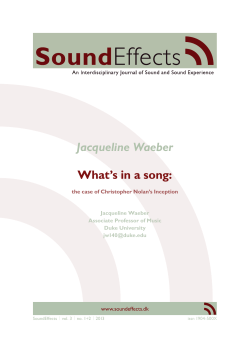 Jacqueline Waeber What`s in a song