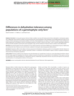 Differences in dehydration tolerance among populations of a