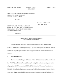 Plaintiff`s Brief in Opposition to Motion to Dismiss