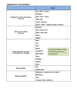 Equipments for the dormitory Let`s go to 100 yen shop on the first