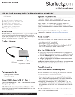 Instruction manual USB 3.0 Flash Memory Multi-Card
