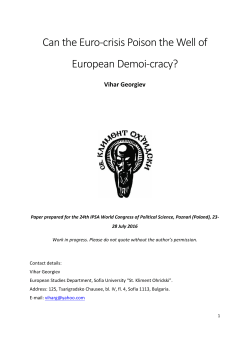 Can the Euro-crisis Poison the Well of European Demoi