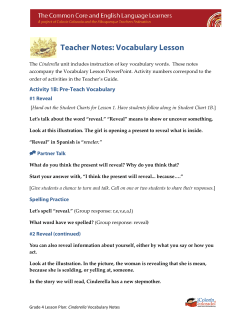 Teacher Notes: Vocabulary Lesson