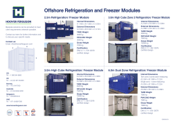 Offshore Refrigeration and Freezer Modules