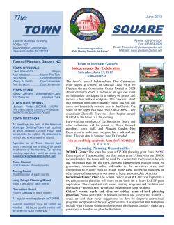 June 2013 - Town of Pleasant Garden