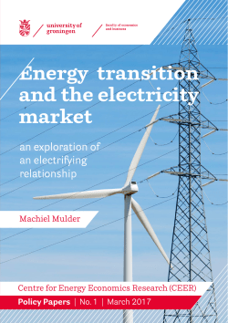 Energy transition and the electricity market