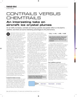 contrails versus chemtrails - Weather Modification Association