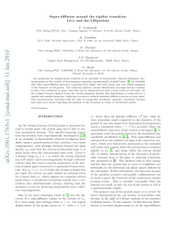Super-diffusion around the rigidity transition: Levy and the Lilliputians