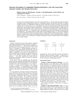 Molecular Recognition of Amphiphilic Di(dodecyl)barbituric Acid