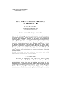 Development of the Stock Exchange Information System