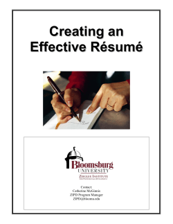 Rule of Thumb for Resume Showcasing