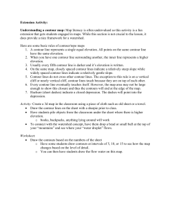 Extension Activity: Understanding a contour map: Map literacy is