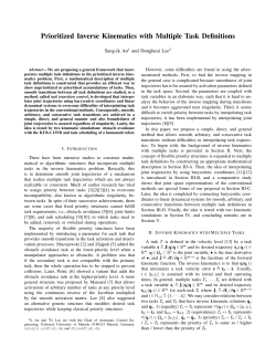 Prioritized Inverse Kinematics with Multiple Task