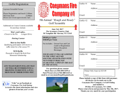 5th Annual &ldquo;Rough and Ready&rdquo; Golf Scramble