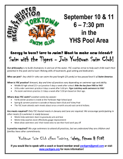 Swim with the Tigers - Join Yorktown Swim Club!