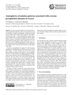 Atmospheric circulation patterns associated with extreme