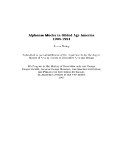 Alphonse Mucha in Gilded Age America 1904-1921