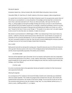 Moving the Agenda Acceptance Speech by J. Richard Corbett, MD