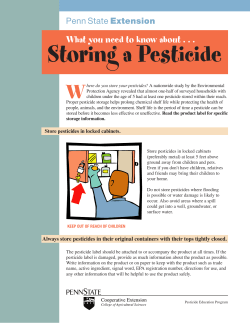 Storing a Pesticide - Penn State Extension