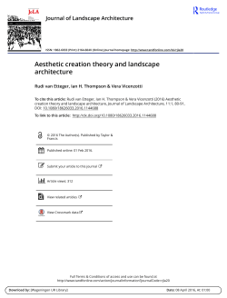 Aesthetic creation theory and landscape architecture