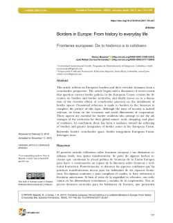 Borders in Europe: From history to everyday life