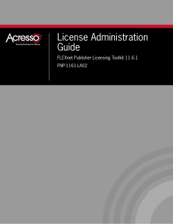 FLEXnet 11.6.1 Administrators Guide