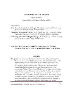 GARDENING IN THE TROPICS by Olive Senior Annotations to the