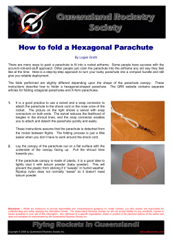 How to fold a How to fold a Hexagonal Parachute agonal Parachute