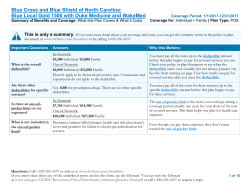 Blue Cross and Blue Shield of North Carolina: Blue Local Gold 1500