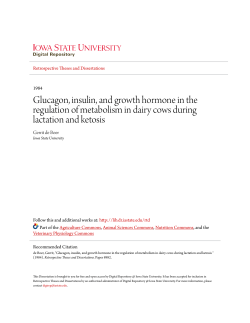 Glucagon, insulin, and growth hormone in the regulation of