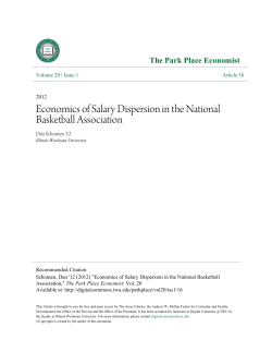 Economics of Salary Dispersion in the National Basketball Association