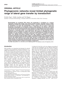 Phylogenomic networks reveal limited phylogenetic range