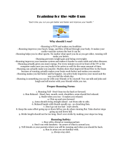 Training for the Mile Run