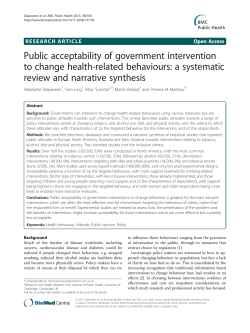 Public acceptability of government intervention to change health