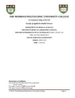THE MOMBASA POLYTECHNIC UNIVERSITY COLLEGE