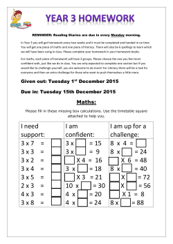 I need support: I am confident: I am up for a challenge: 3 x 7 = 3 x 3