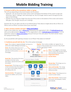 Mobile Bidding Training