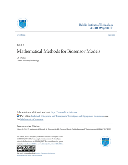 Mathematical Methods for Biosensor Models