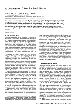 A Comparison of Text Retrieval Models