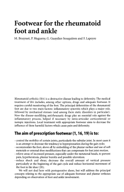 Footwear for the rheumatoid foot and ankle