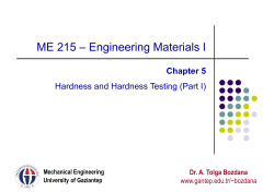 Hardness and Hardness Testing