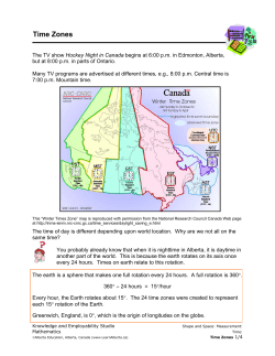 Time Zones - Learn Alberta