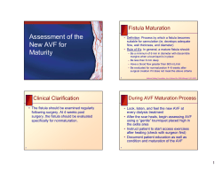 Assessment of the New AVF for Maturity