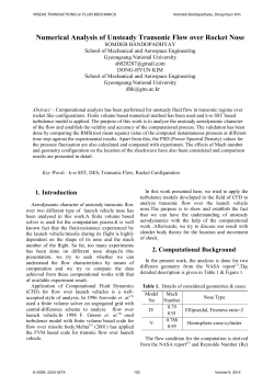 Numerical Analysis of Unsteady Transonic Flow over Rocket Nose