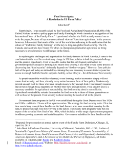 Food Sovereignty - University of Missouri
