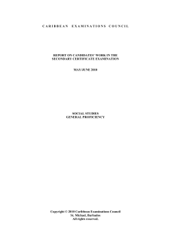 C A R I B B E A N E X A M I N A T I O N S C O U N C I L