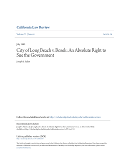 City of Long Beach v. Bozek: An Absolute Right to Sue the
