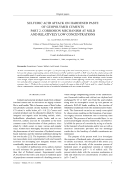 Sulfuric acid attack on hardened paste of