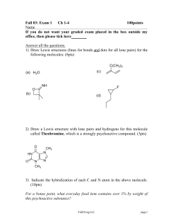 Fall 03: Exam 1 Ch 1-4 100points Name If you do not want your